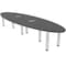 Skutchi Designs 45 in W, 144 in L, 29 in H, Engineered Wood Top, Grey H-OVL-46143PT-AN-EL - alternate 1